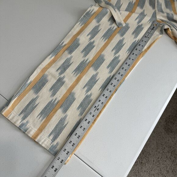 Current Air Womens Pants Small Beige Aztec Paper Bag Wide Leg Crop Boho Hippie - Picture 7 of 14